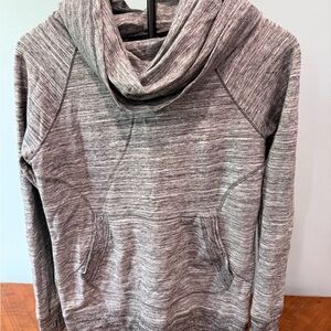 L.L. Bean Gray Cowl Neck Turtleneck Top